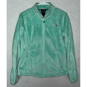 The North Face Fuzzy Fleece Jacket M Osito Full Zip Seafoam Green Aqua